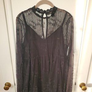 Black Lace dress with Slip